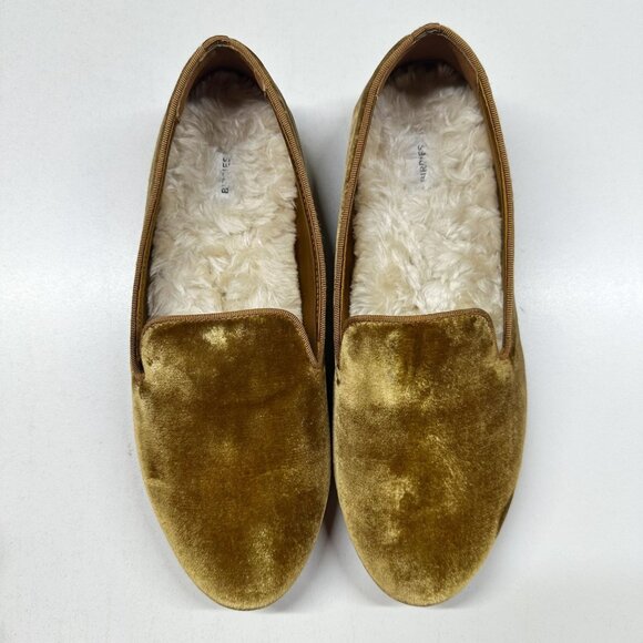 Birdies Starling Slipper Flat in Amber Velvet Faux Fur Lined Womens Size 9 - Picture 9 of 11